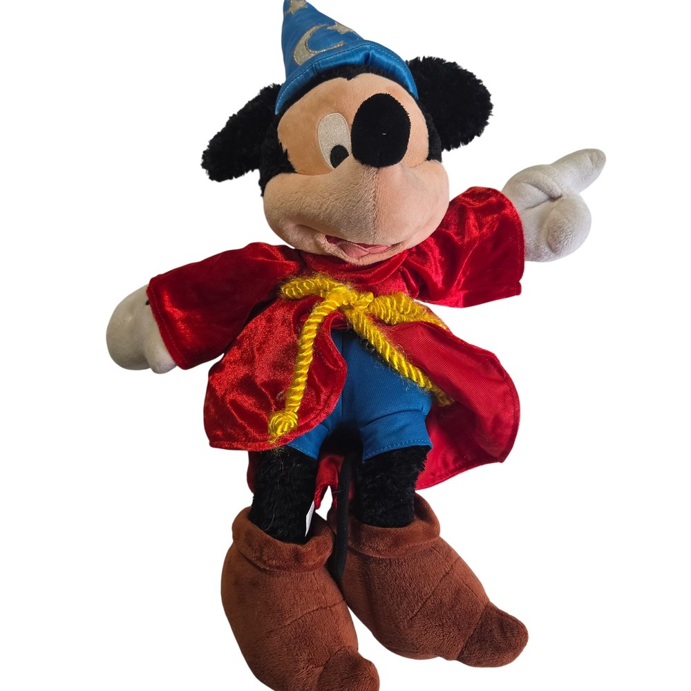 Disney Parks Sorcerer Mickey Mouse Plush Fantasia Wizard Disneyland WDW 12 inch